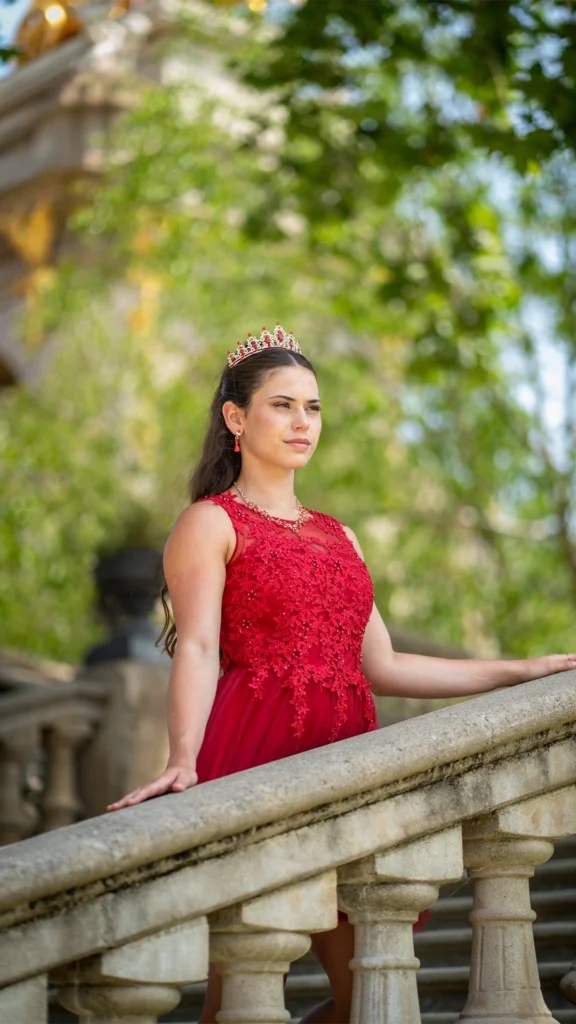 Vestido de 15 años rojo corto
